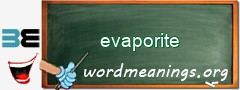 WordMeaning blackboard for evaporite